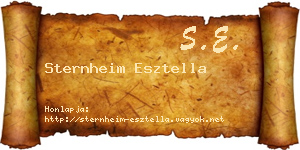 Sternheim Esztella névjegykártya